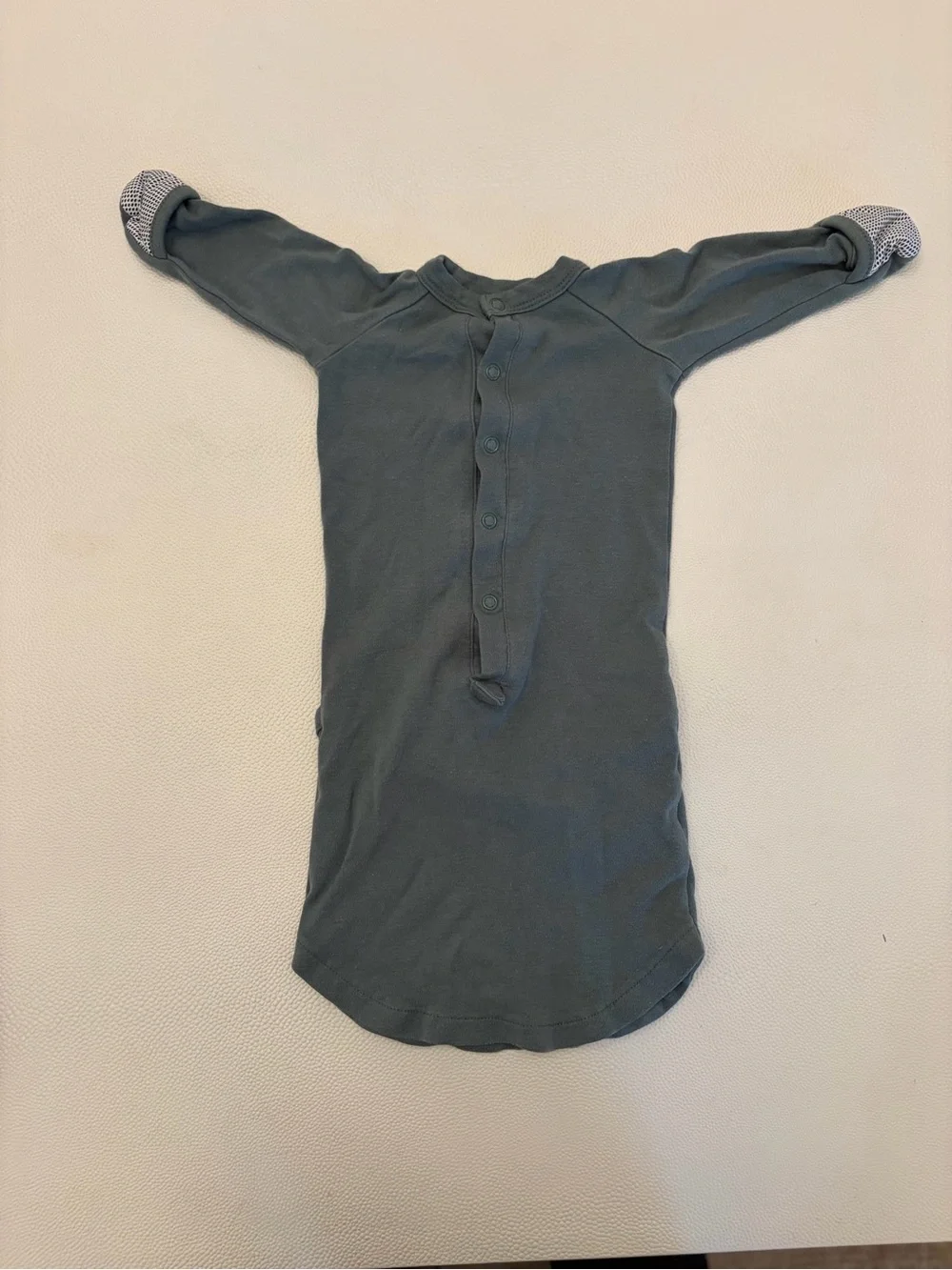 TWO Goumi Kids Sleepers, 0-3mo, Slate blue and green